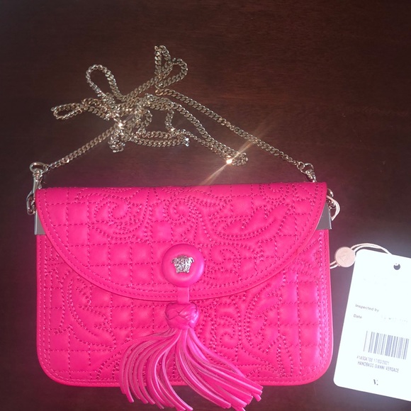 Versace Handbags - Versace Pink Quilted Leather Crossbody